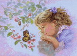 №100753 - бабочка, девочка, насекомые, ребенок, дети - оригинал