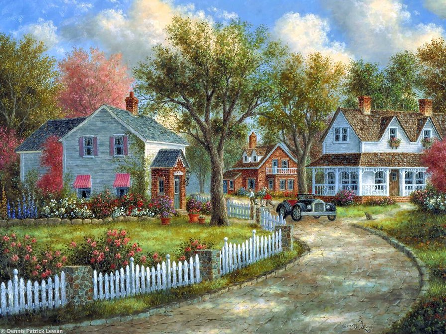 «Вышивка крестом.Живопись Dennis Patrick Lewan.» - оригинал