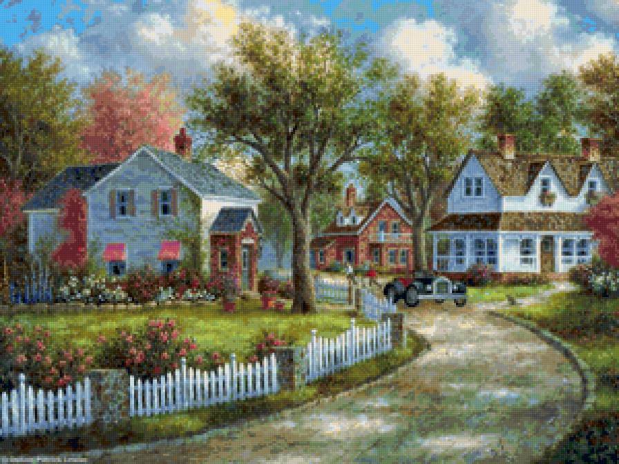 «Вышивка крестом.Живопись Dennis Patrick Lewan.» - предпросмотр