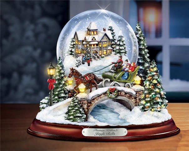 Рождественский шар - новогодняя, новый год, томас кинкейд, шар, рождество, праздник - оригинал
