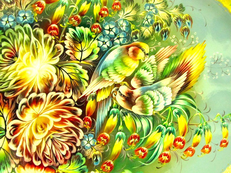 птицы и цветы - оригинал