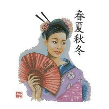 Схема вышивки «японка»