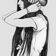 Схема вышивки «Девушка»