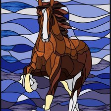 Оригинал схемы вышивки «Конь» (№101362)