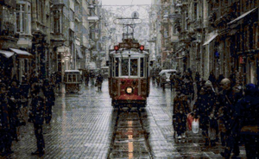 Старый трамвай - старина, транспорт, романтика, улица, трамвай, европа - предпросмотр