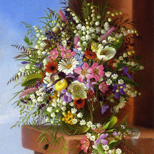 Букет полевых цветов.