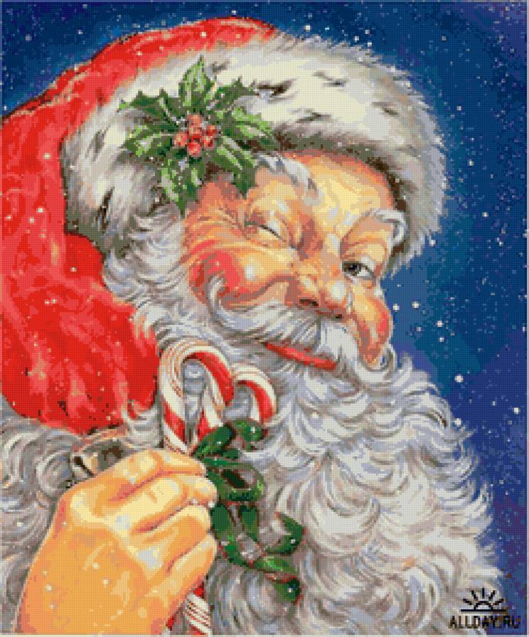 №101630 - нвый год, рисунок, дед мороз - предпросмотр