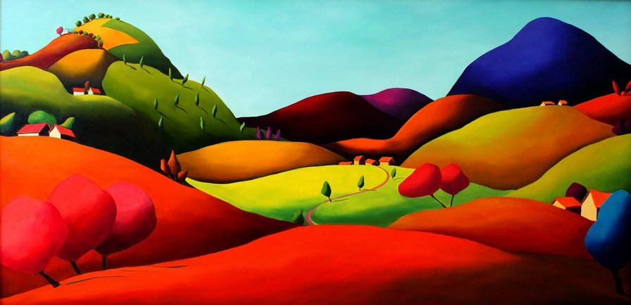 деревенский пейзаж - оригинал