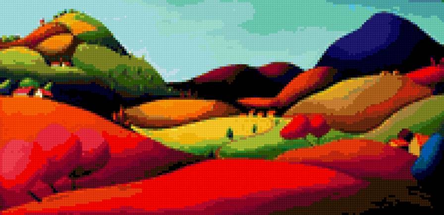 деревенский пейзаж - предпросмотр