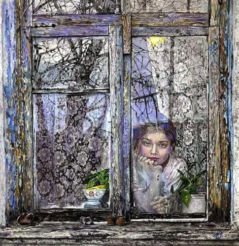 Ожидание - окно, девушка - оригинал