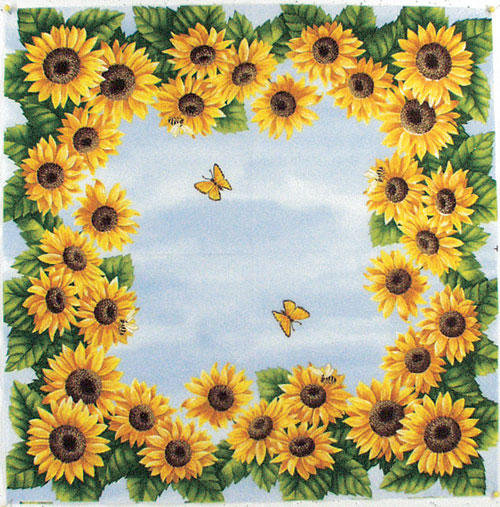 Салфетка - цветы, подсолнухи - оригинал