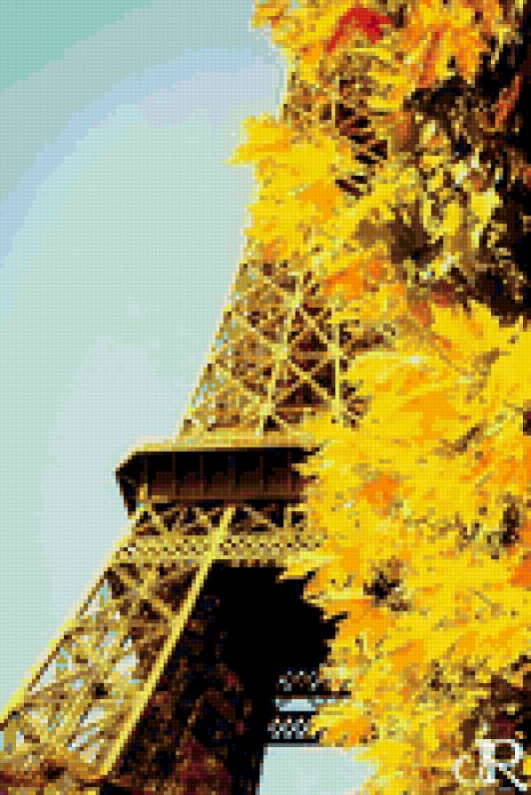 Эйфелева башня - эйфелева башня, осень, париж - предпросмотр