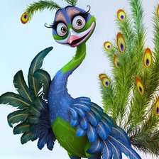 Схема вышивки «павлинчик»