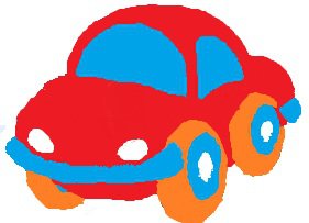 машинка простая - машинка, 5 цветов, примитив, простая вышивка - оригинал