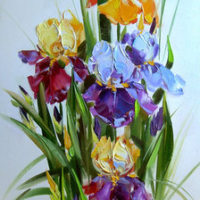 Схема вышивки «ирисы»