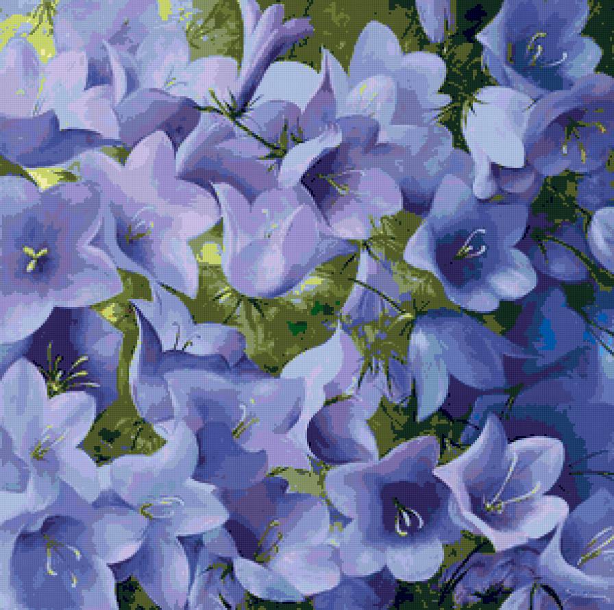 Серия "Букет" - цветы, букет, колокольчики - предпросмотр