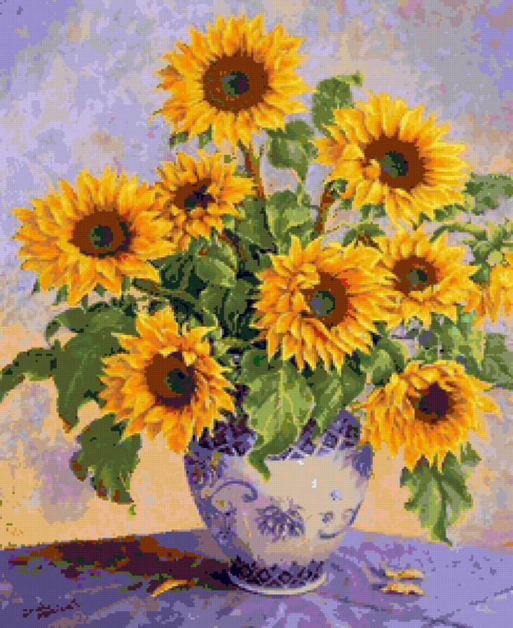 Серия "Букет" - букет, цветы, подсолнухи - предпросмотр