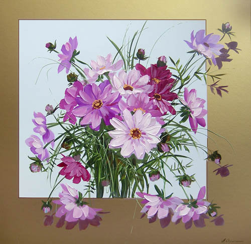 космея - букет, цветы - оригинал