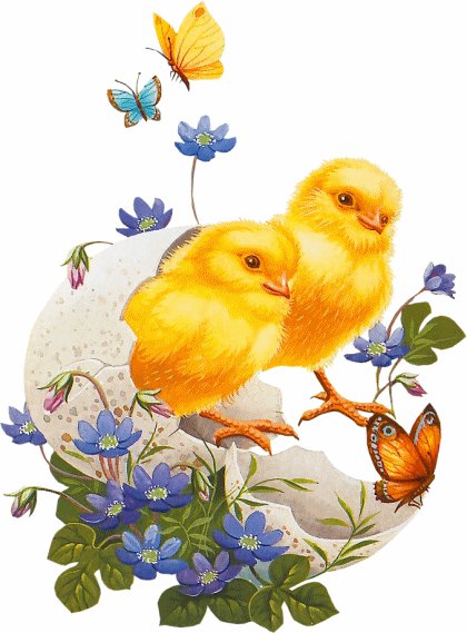 к пасхе - пасха, цыплята - оригинал