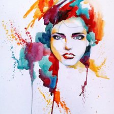 Схема вышивки «девушка»