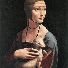 Схема вышивки «Дама с горностаем»