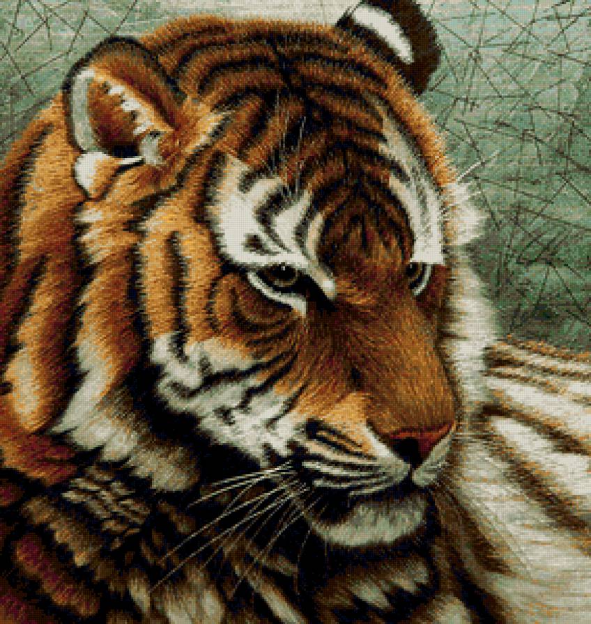 №103180 - кошки, картина, подушка, тигр, животные - предпросмотр