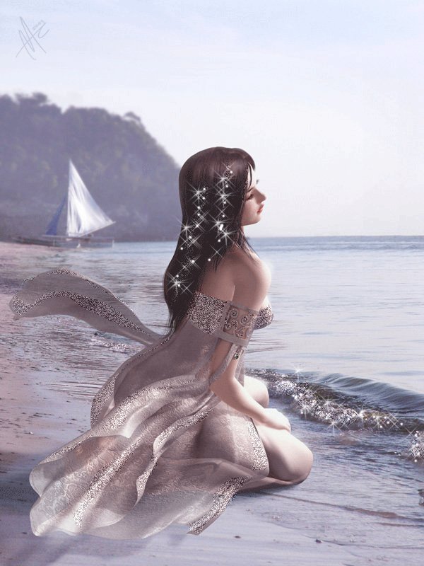 ожидание - море, вода, девушка - оригинал