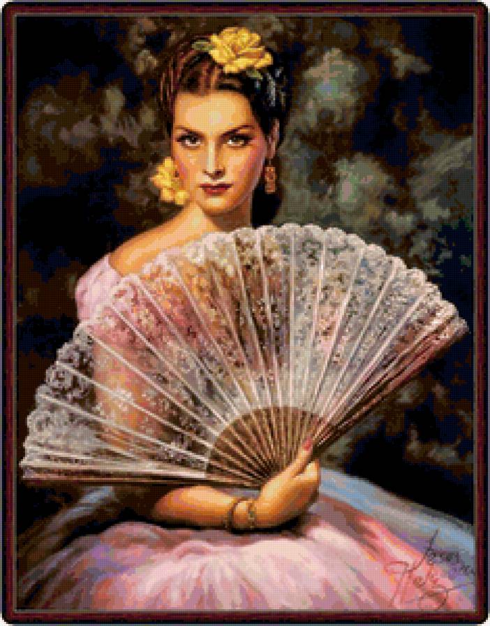 Художник Jesus Helguera 1 - картина, девушка - предпросмотр