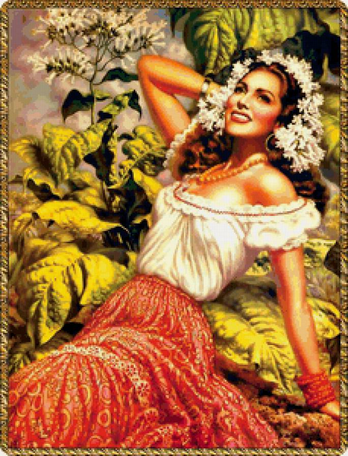 Художник Jesus Helguera 6 - картина, девушка - предпросмотр