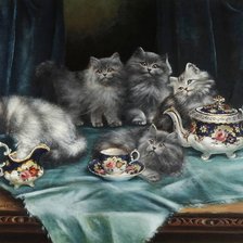 Схема вышивки «коты»