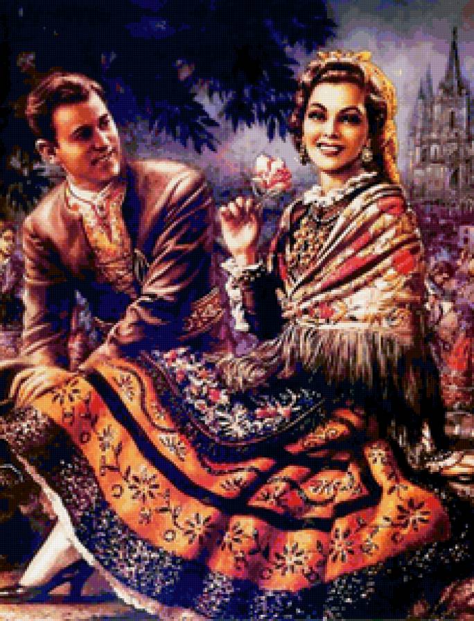 Художник Jesus Helguera 19 - картина, пара - предпросмотр