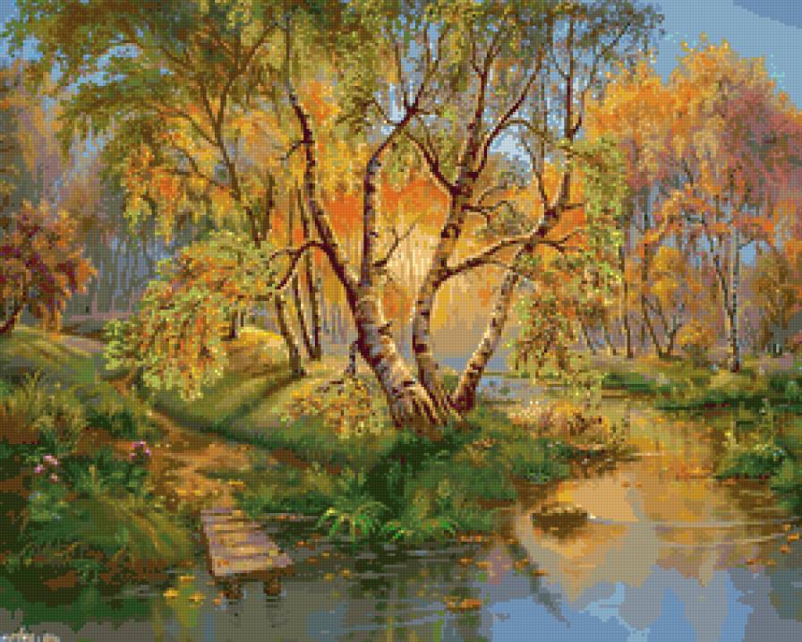 Бабье лето - река, лес, природа, пейзаж, осень - предпросмотр