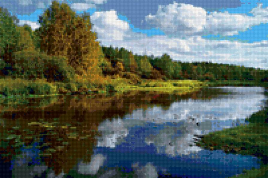 Река летом - лето, природа, вода, река, пейзаж - предпросмотр