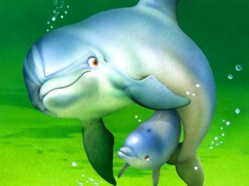Серия "Детское" - животные, дельфины - оригинал