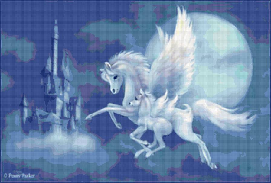 первый полет - животные, фентези, пегас - предпросмотр