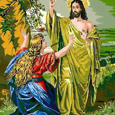 Оригинал схемы вышивки «Иисус и Мария» (№104284)