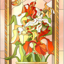 Оригинал схемы вышивки «цветы и бабочки» (№104290)