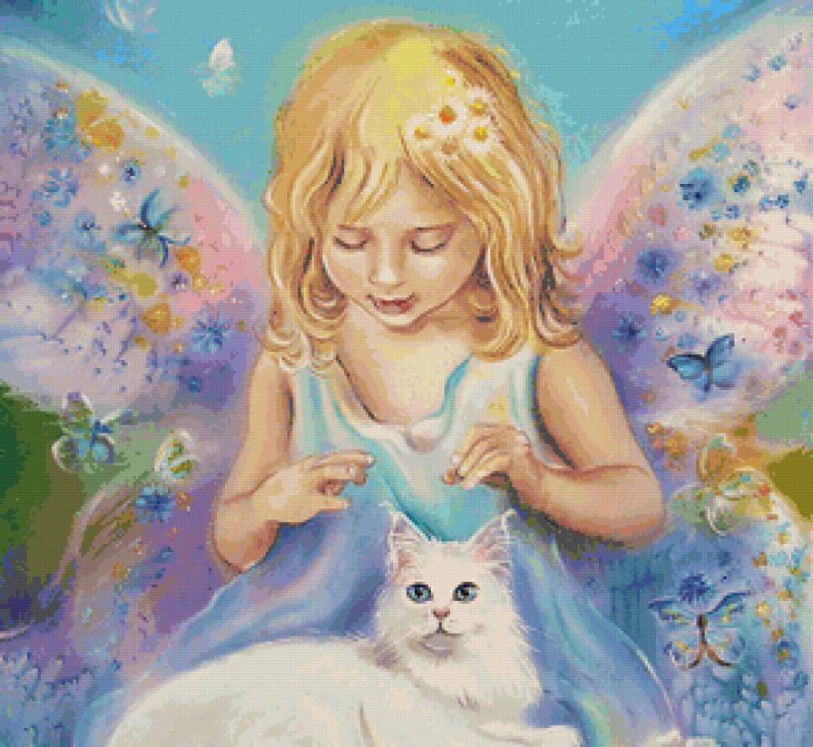 Серия "Ангелы" - дети, кошки, ангелы - предпросмотр