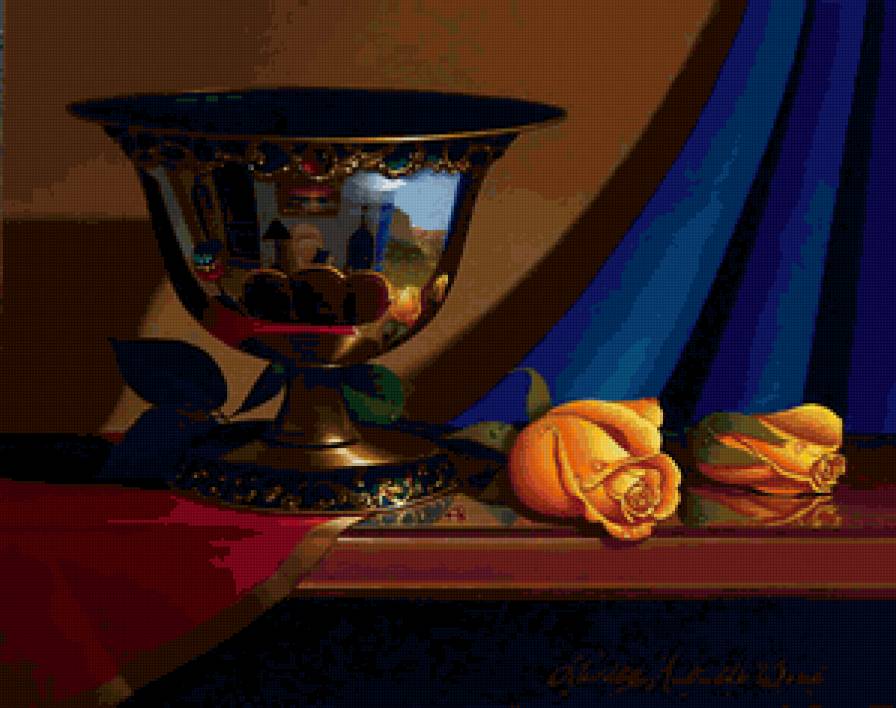 Серия "Натюрморт" - розы, натюрморт, цветы - предпросмотр