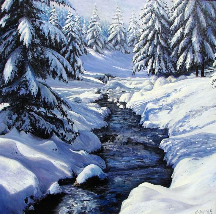Зимняя сказка - иней, лес, зима, пейзаж, природа, зимняя картина, ели, снег - оригинал