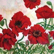 Схема вышивки «маки»