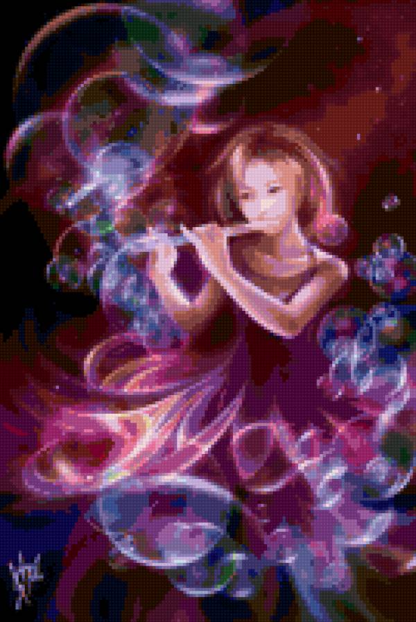 Флейтистка - фэнтези, девука, музыка, романтика - предпросмотр