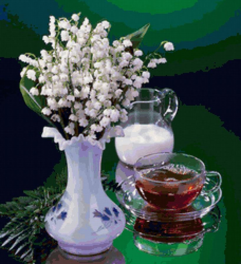 натюрморт - цветы, ландыши, натюрморт - предпросмотр