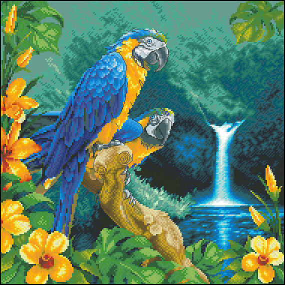 №104826 - птицы, пейзаж, животные - оригинал