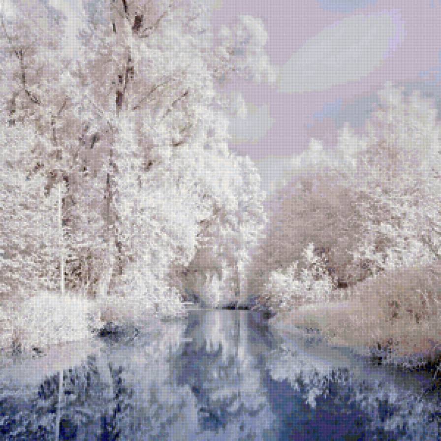 Зимняя чистота - зима, лес, пейзаж, природа, река, снег - предпросмотр