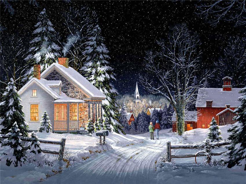 Зима - картина, зима, рождество - оригинал