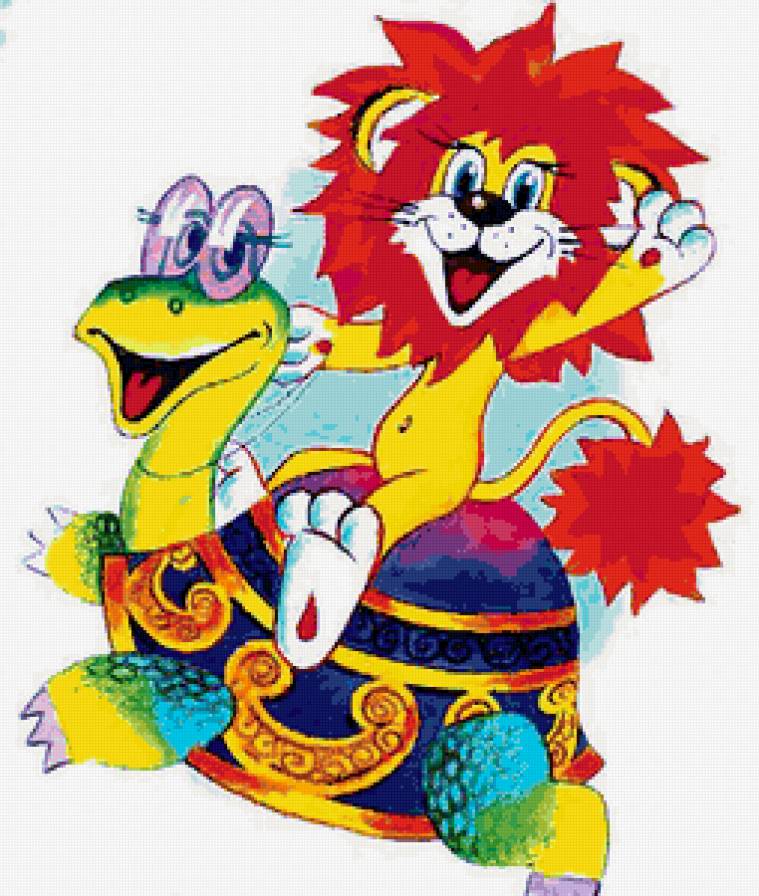 львенок и черепаха - детям, мультик, сказка - предпросмотр