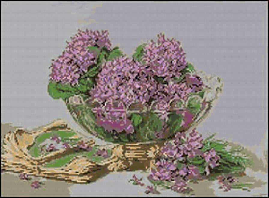 №105759 - букет, цветы, сирень, ваза - предпросмотр