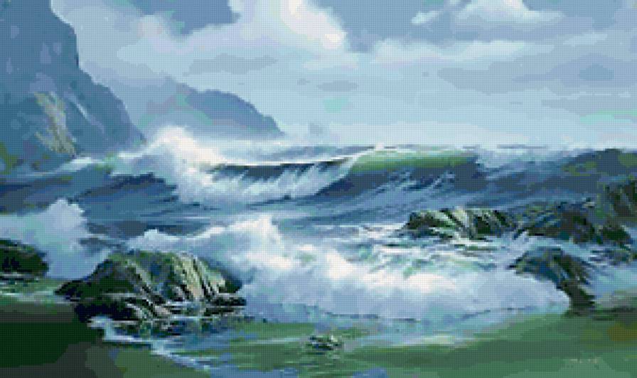 Прибой - море, пейзаж - предпросмотр