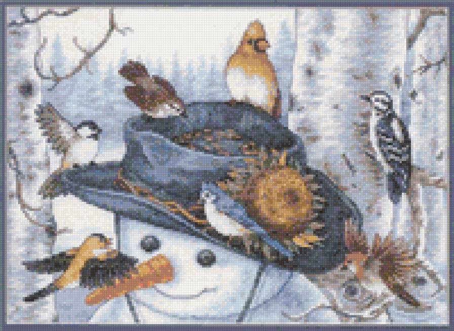 Снеговик - снег, новый год, зима - предпросмотр